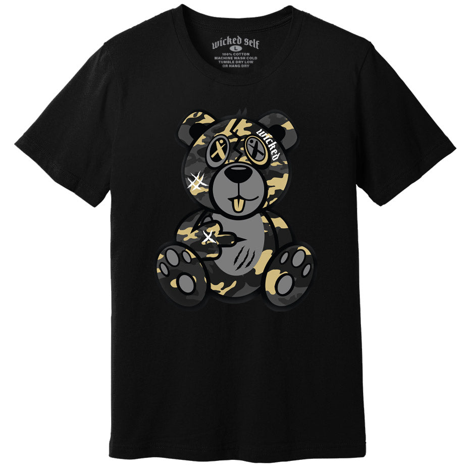 Colorado Gold Camo Wicked Bear T-Shirt - Black