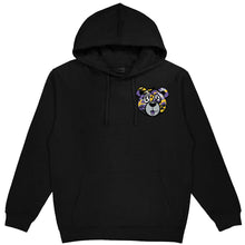 Load image into Gallery viewer, Purple &amp; Gold Camo Front/Back Wicked Bear Hoodie - Black
