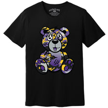 Load image into Gallery viewer, Purple &amp; Gold Camo Wicked Bear T-Shirt - Black
