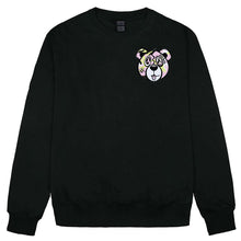 Load image into Gallery viewer, Arctic Pink Volt Camo Wicked Bear Crewneck Sweatshirt - Black
