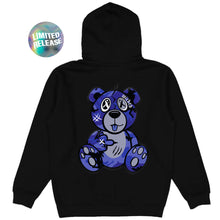 Load image into Gallery viewer, Indigo Blue Camo Front/Back Wicked Bear Hoodie - Black
